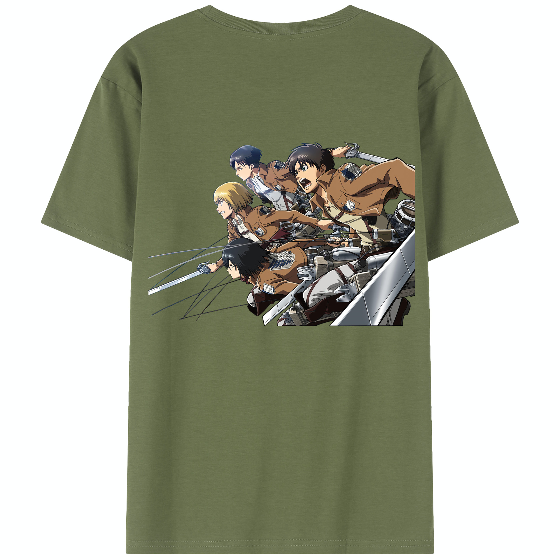 （画像用） 進撃の巨人 Attack on Titan 綿100％半袖Tシャツ（背面プリント）